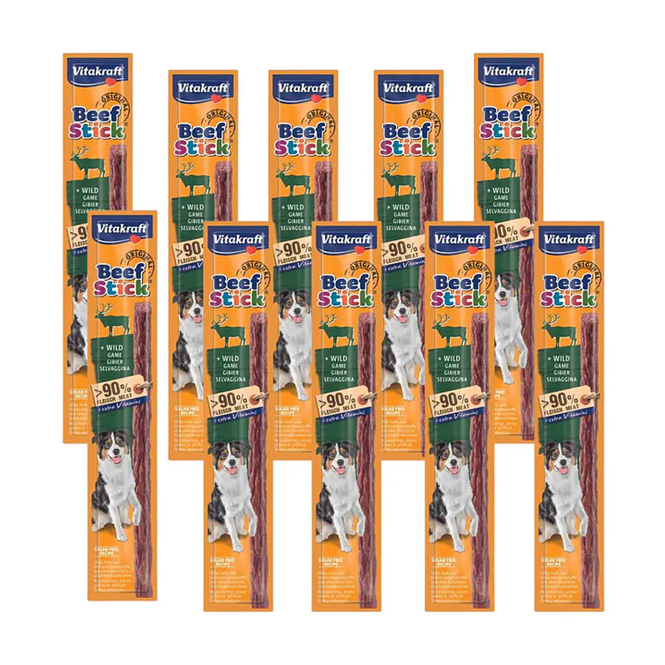 Golosina Premio Vitakraft Beef Stick Pack 10 Unidades 3