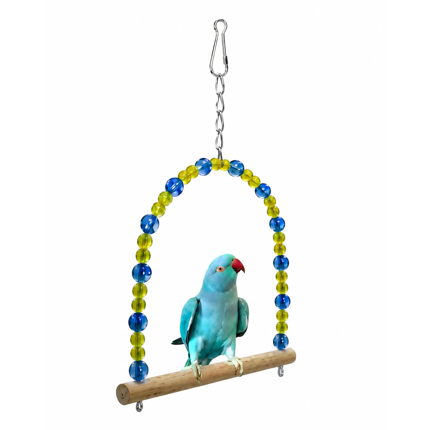 Columpio para Aves con Cuentas Acrílicas 1,5 × 18 cm 1