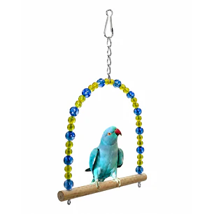 Columpio para Aves con Cuentas Acrílicas 1,5 × 18 cm