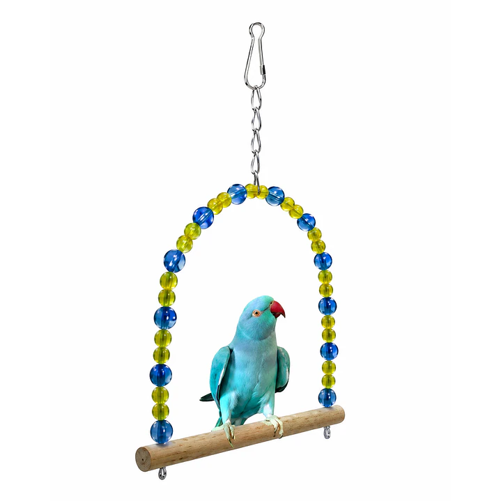 Columpio para Aves con Cuentas Acrílicas 1,5 × 18 cm 1
