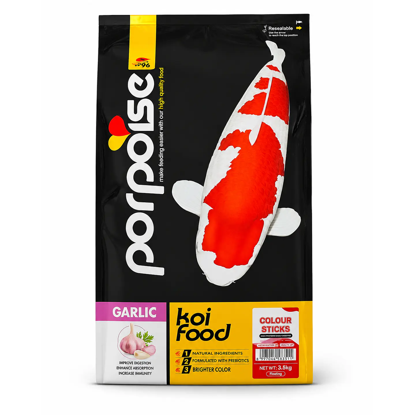 Alimento Porpoise Colour Sticks para Koi y Peces Tropicales 1