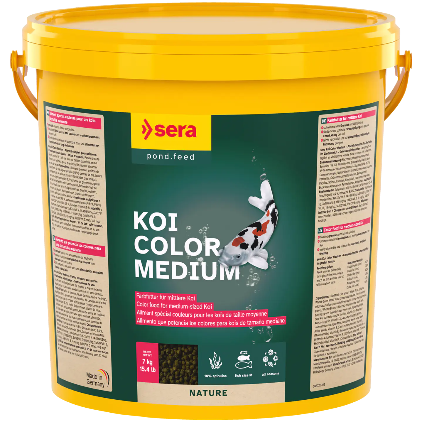 Sera Koi Color Medium – Alimento para Koi de Colores 12 a 25 cm 3