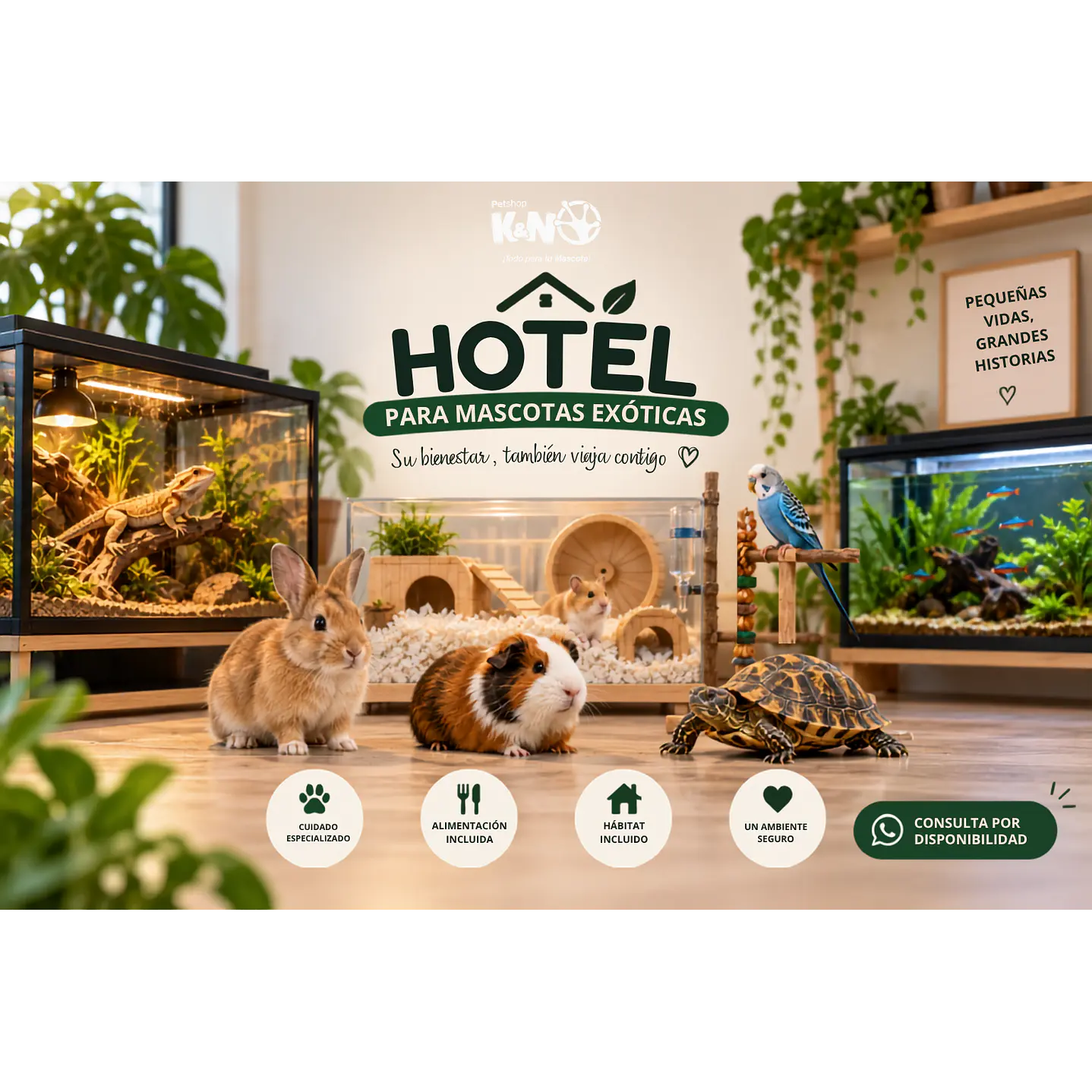 Hotel para Mascotas Exóticas y Pequeñas Mascotas 1