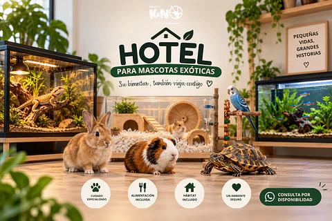 Hotel para Mascotas Exóticas y Pequeñas Mascotas