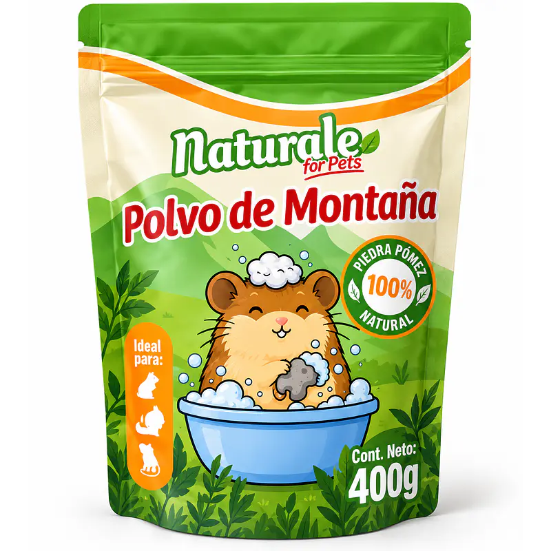 Polvo de montaña de piedra pómez para el baño seco de chinchillas