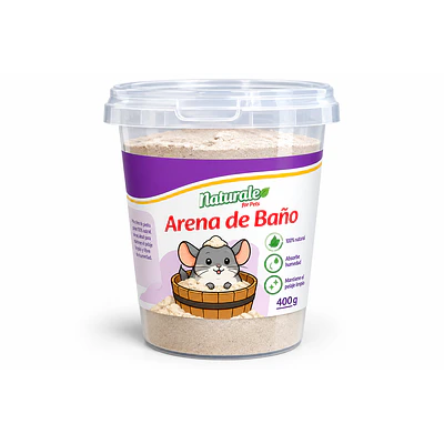 Arena para baño de 900 gramos Naturale for Pets