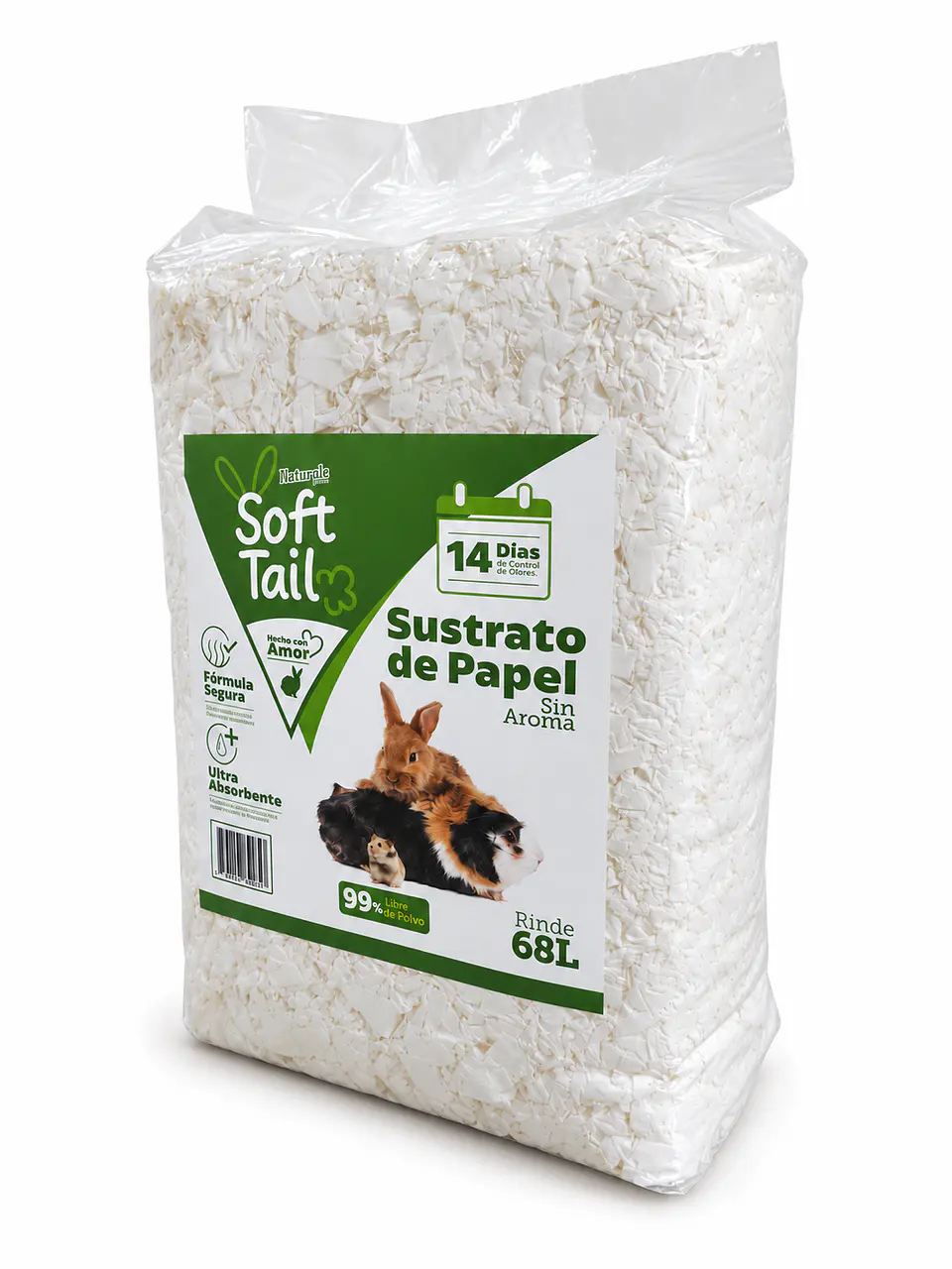 Sustrato de Papel Blanco para Pequeñas Mascotas | 22,5 L a 90 L 1
