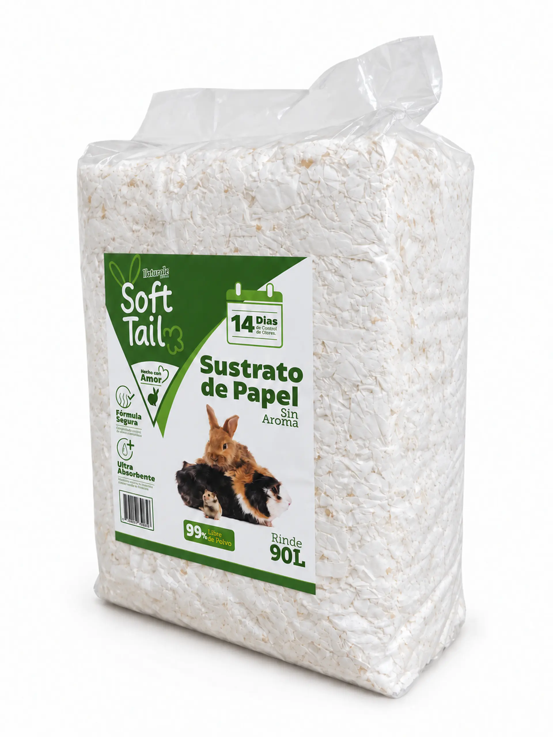 Sustrato de Papel Blanco para Pequeñas Mascotas | 22,5 L a 90 L 3