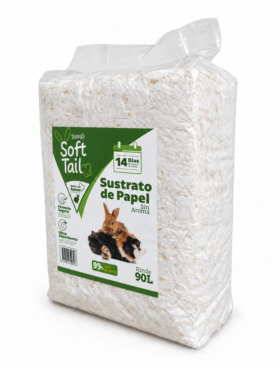 Sustrato de Papel Blanco para Pequeñas Mascotas | 22,5 L a 90 L 3