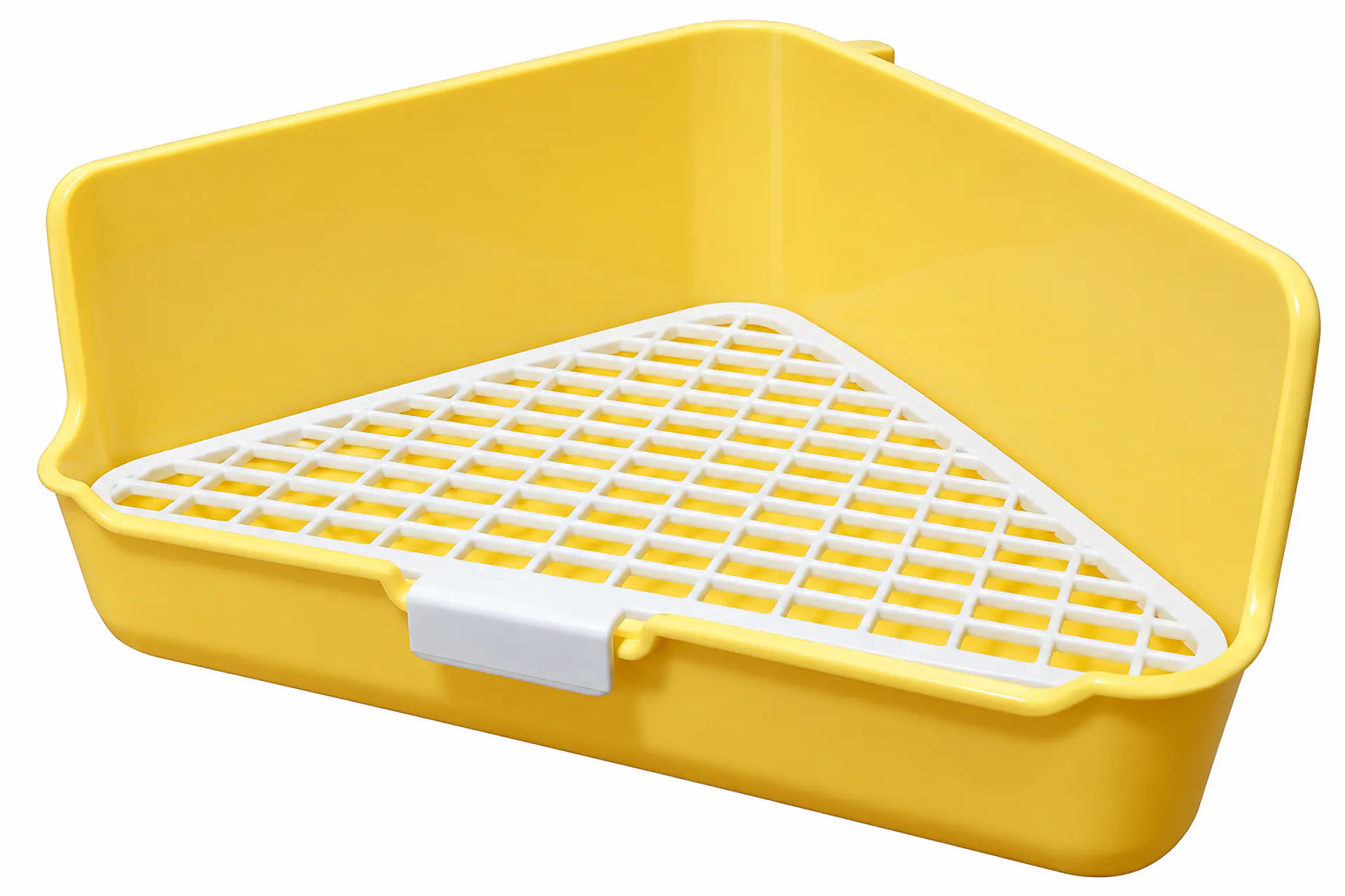 Baño Sanitario Esquinero para Conejo | 36 × 22 × 18 cm 1
