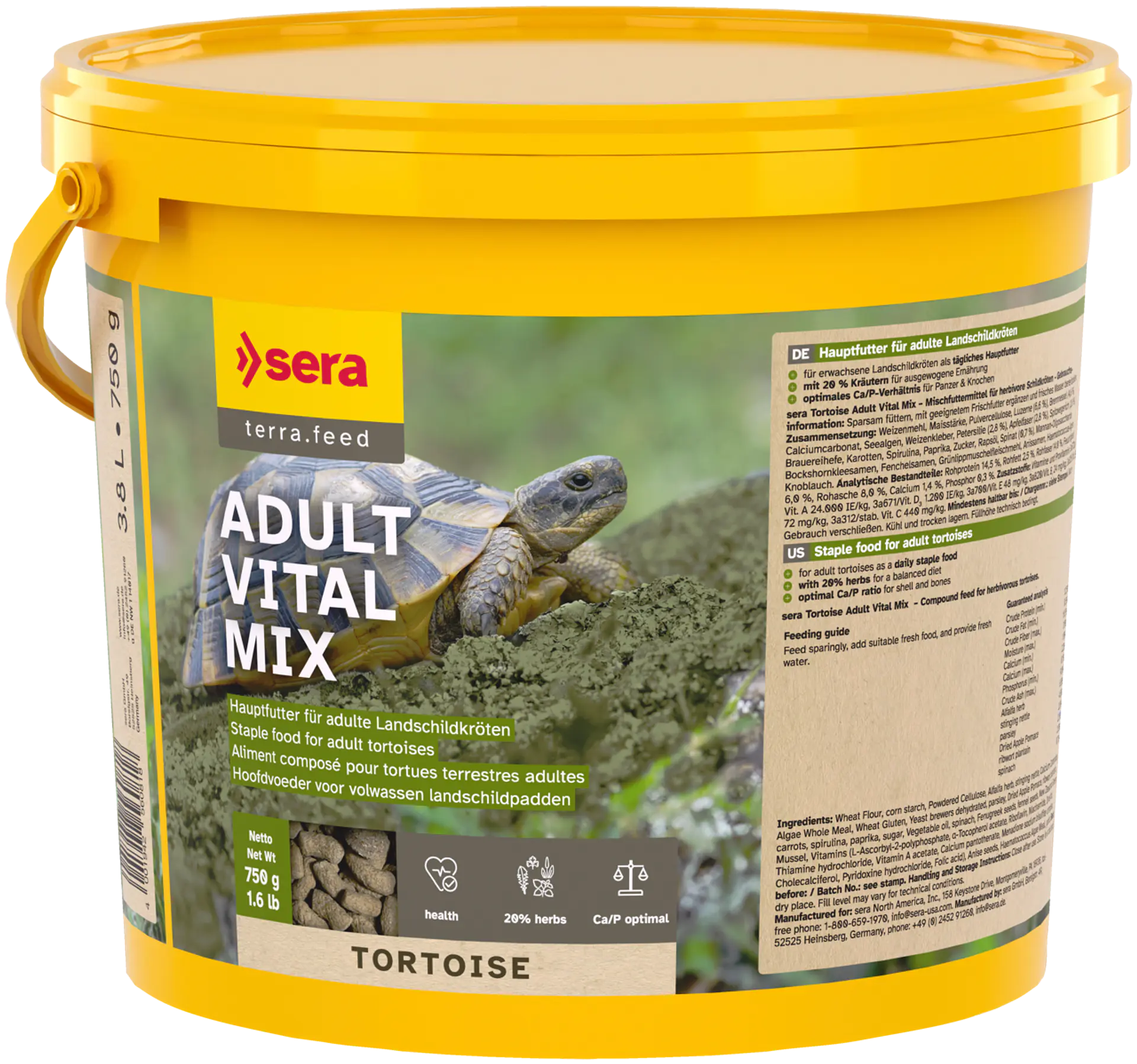 Sera Tortoise Adult Vital Mix – Alimento para Tortugas Terrestres Adultas 2