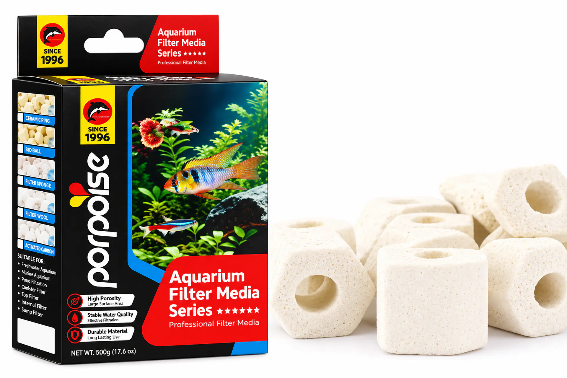 Material Filtrante Biológico Cerámico Porpoise 500 g 2