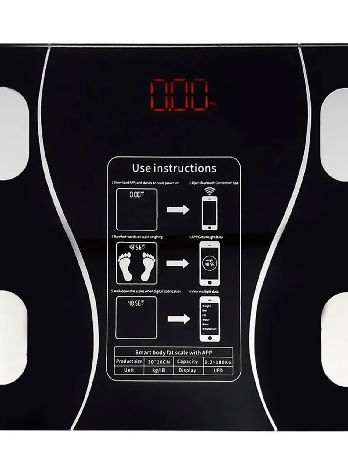 Báscula Inteligente de Bioimpedancia Digital Bluetooth 2