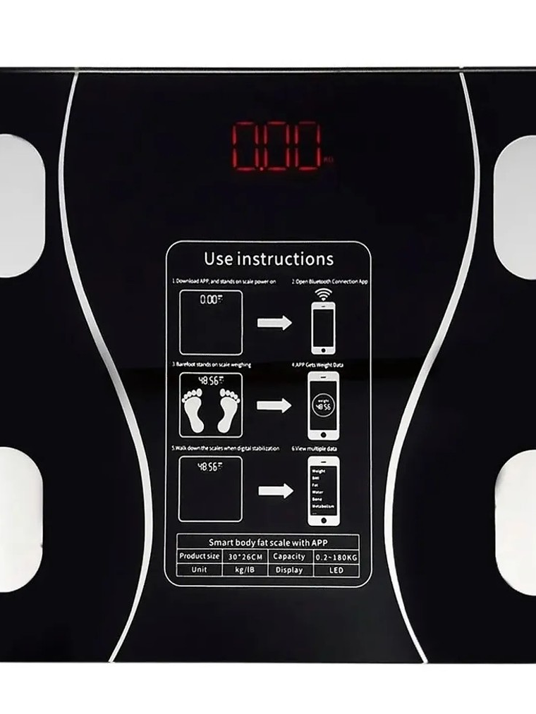 Báscula Inteligente de Bioimpedancia Digital Bluetooth 2