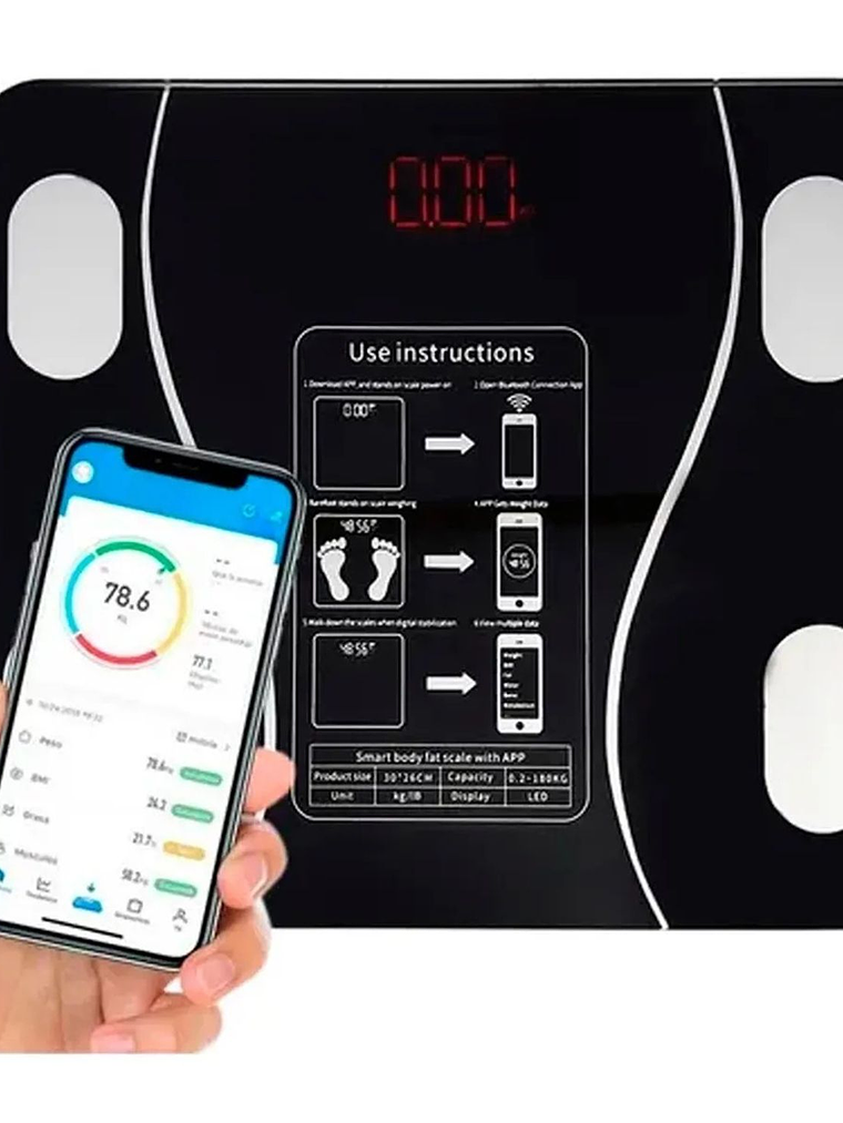 Báscula Inteligente de Bioimpedancia Digital Bluetooth 1