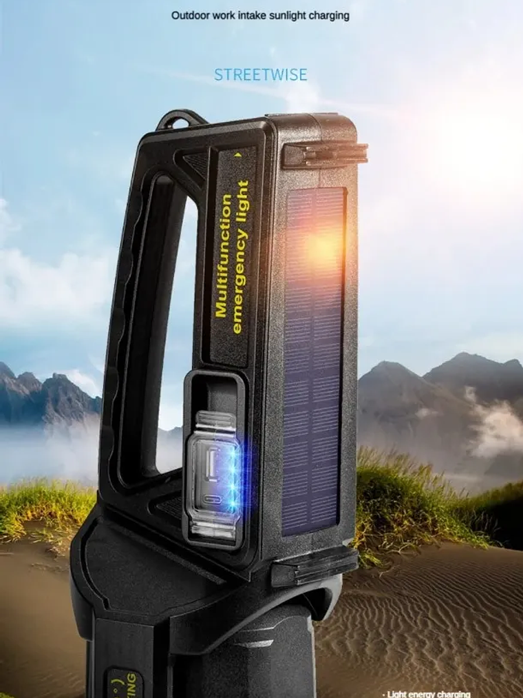 LINTERNA SOLAR RECARGABLE LED 1500 LM  4