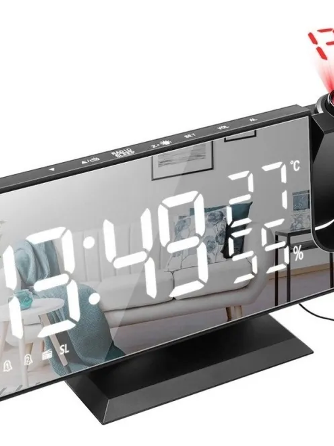 Reloj Despertador Digital con Proyector LED 1