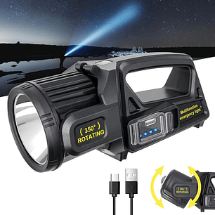 LINTERNA SOLAR RECARGABLE LED 1500 LM 