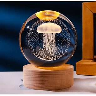 Lámpara esfera de cristal Medusa 