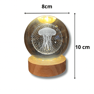 Lámpara esfera de cristal Medusa 