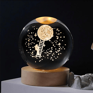 Lámpara esfera de cristal Escalera a la Luna 