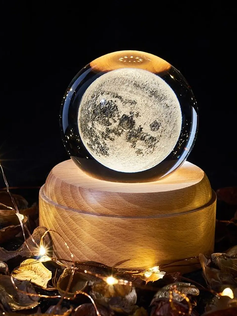 Lámpara de cristal Luna llena Giratoria  1