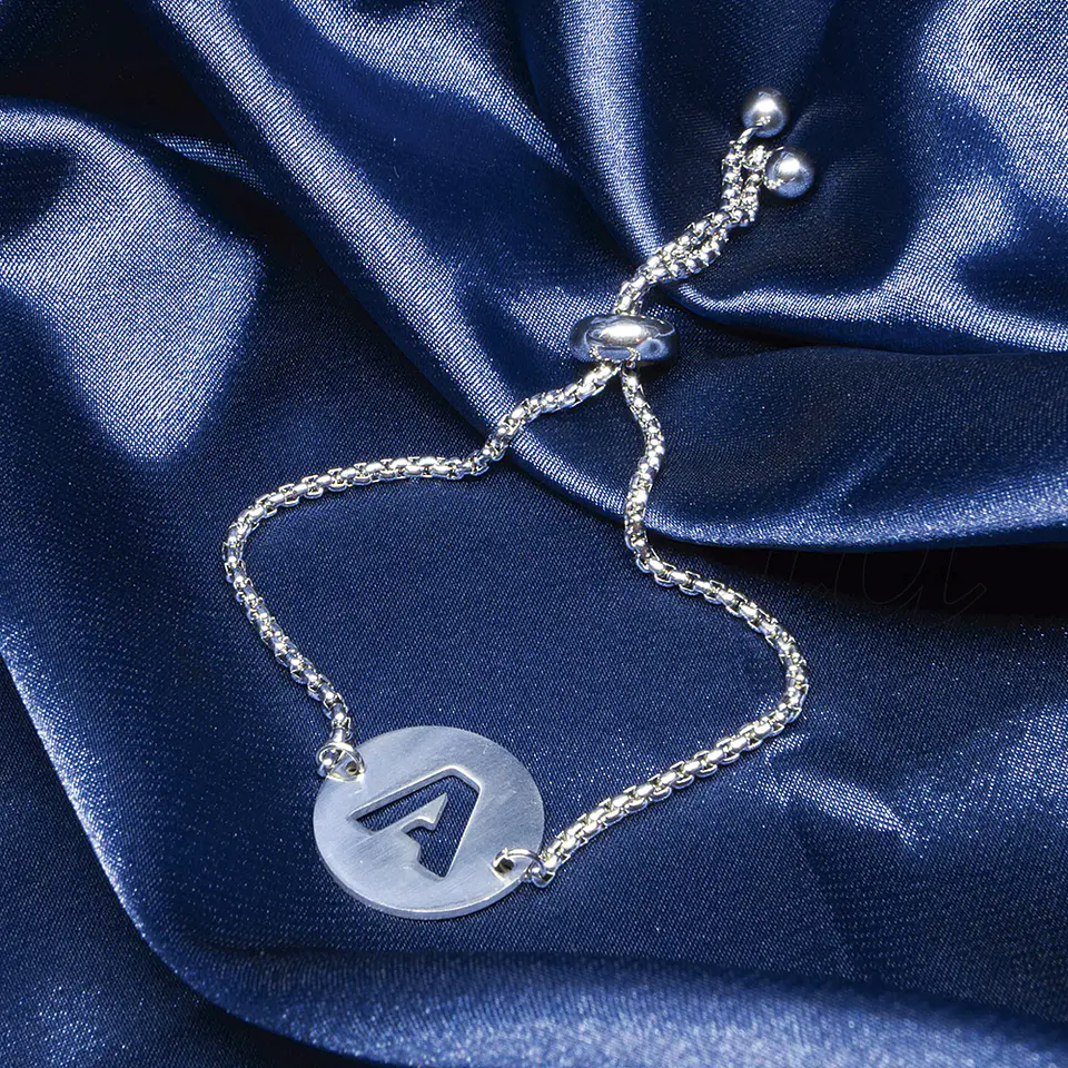 Pulseira Personalizada com Inicial Arezzo Aço Inox 2