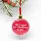 Bola de Natal Personalizável com Foto e Frase - Thumbnail 4