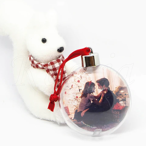 Bola de Natal Personalizável com Fotos Esférica 