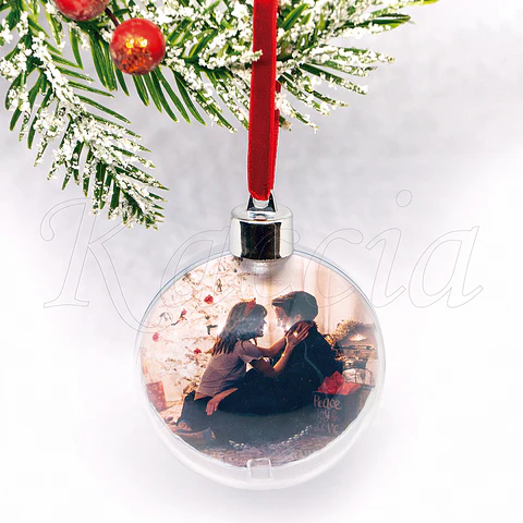 Bola de Natal Personalizável com Fotos Esférica 