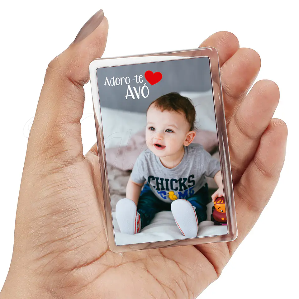Íman Personalizado Acrílico com Foto e Frase 3