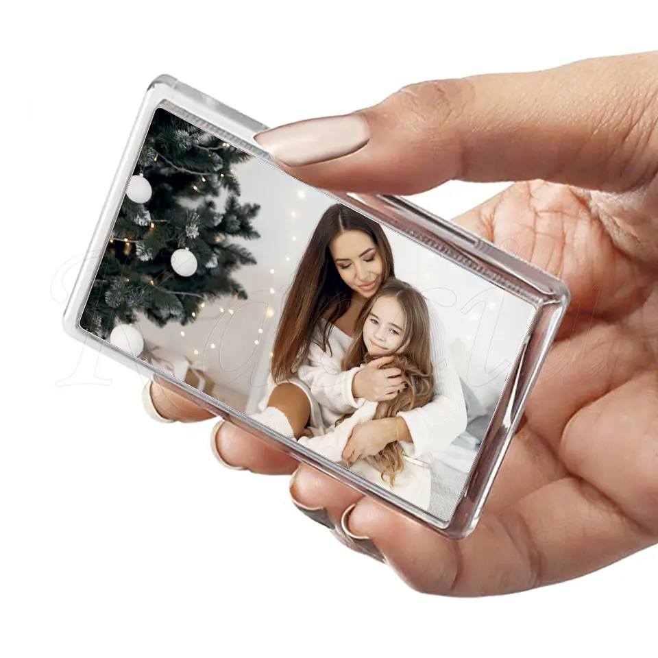 Conjunto de 3 Ímans Personalizados Acrílico com Foto e Frase 3
