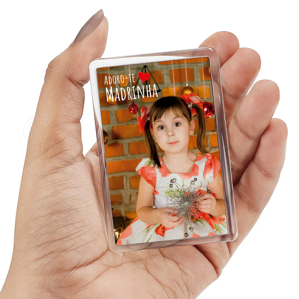 Conjunto de 5 Ímans Personalizados Acrílico com Foto e Frase 3