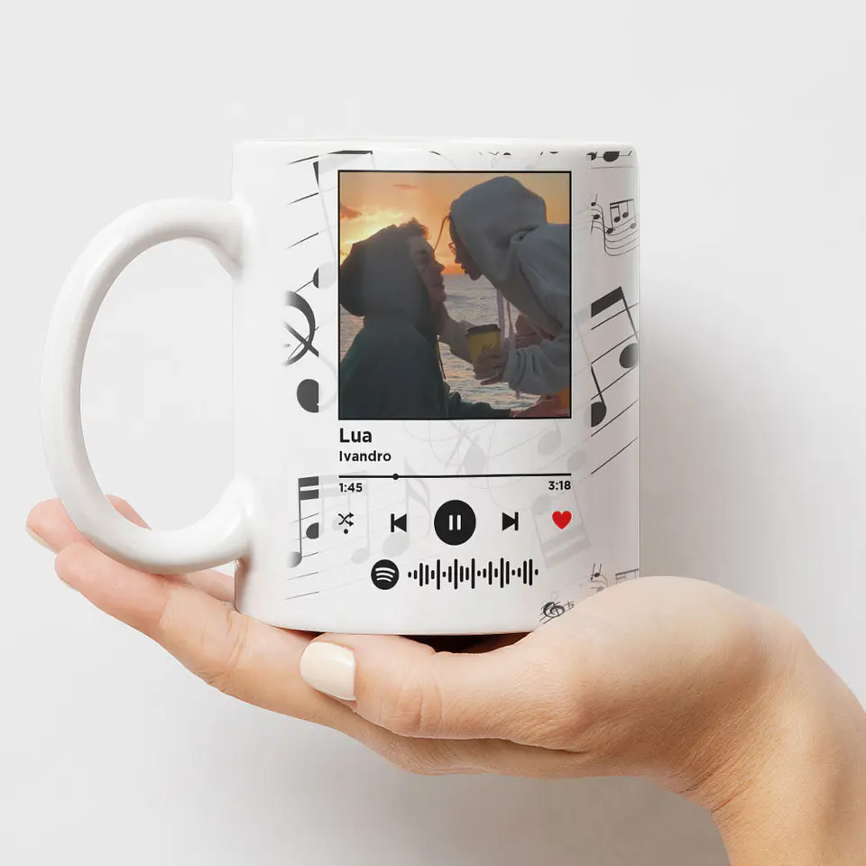 Caneca Personalizada Spotify Notas Musicais 4