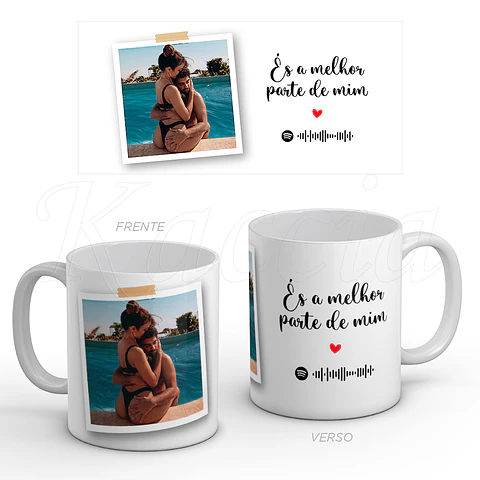 Caneca Personalizada Spotify com Frase