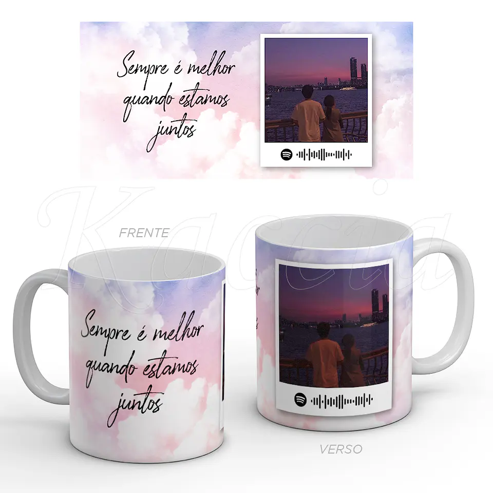 Caneca Personalizada Spotify com Frase Aesthetic 1