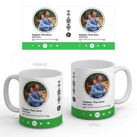 Caneca Personalizada Spotify Music