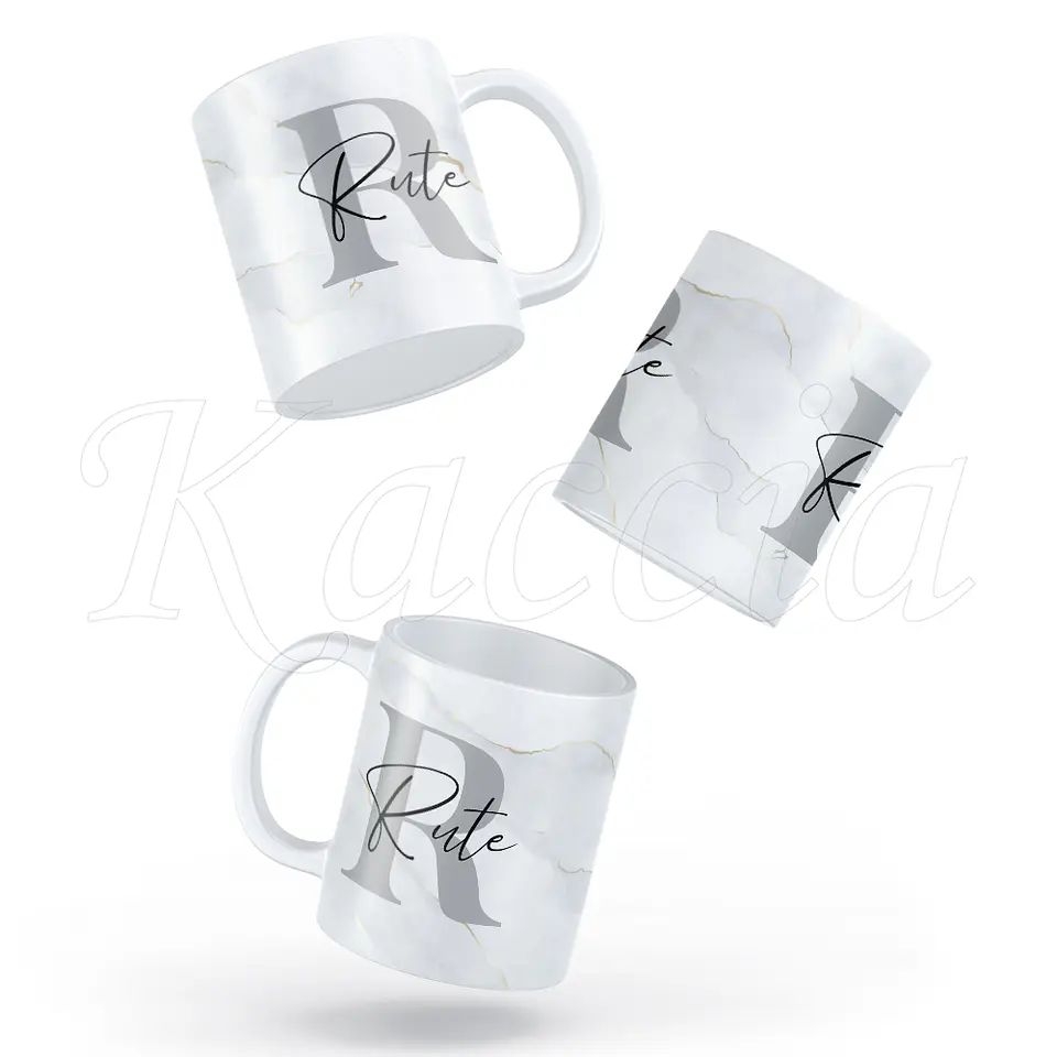 Caneca Personalizada Nome Mármore 2