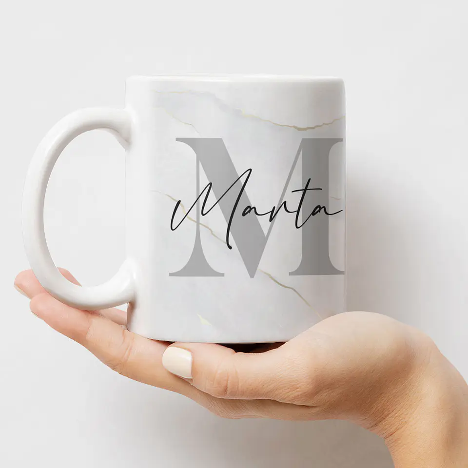 Caneca Personalizada Nome Mármore 3