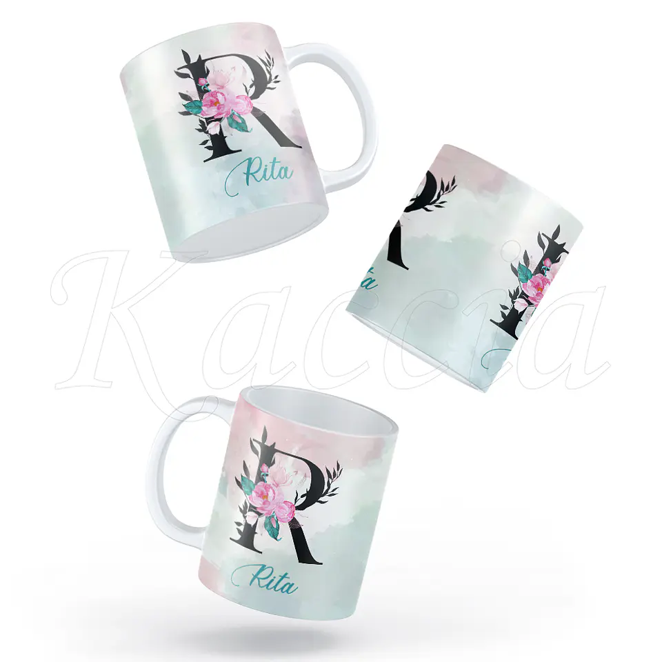 Caneca Personalizada Nome Aquarela 2