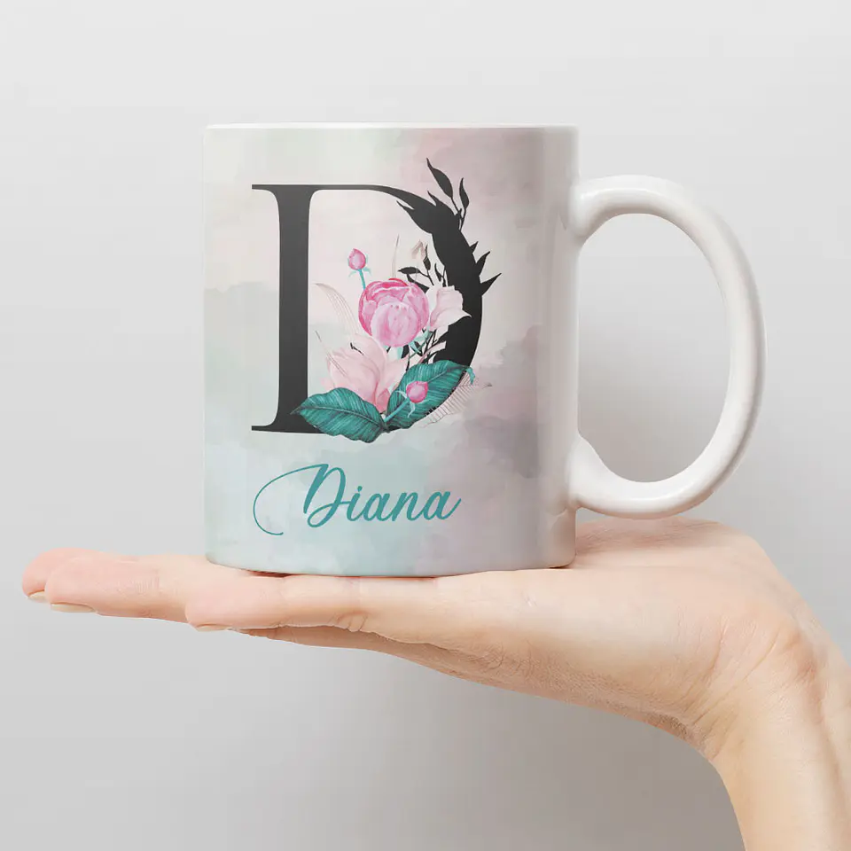 Caneca Personalizada Nome Aquarela 3