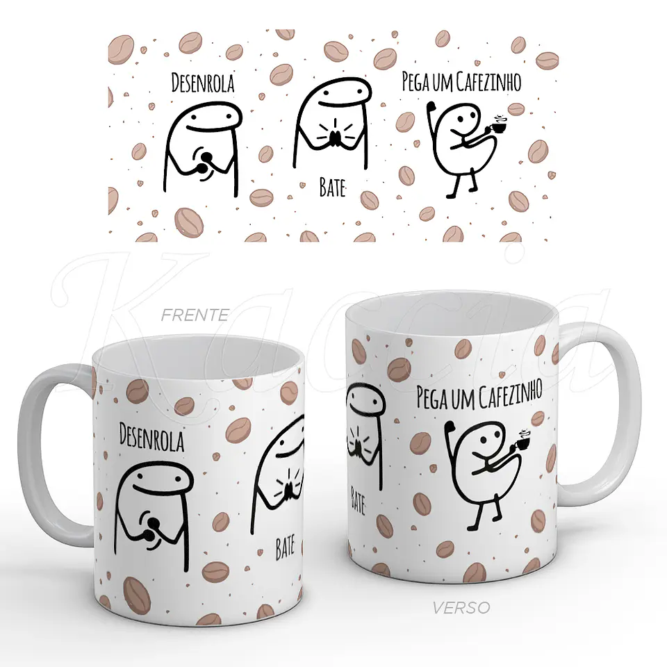 Caneca Desenrola, Bate, Pega um Cafezinho.. Flork 1