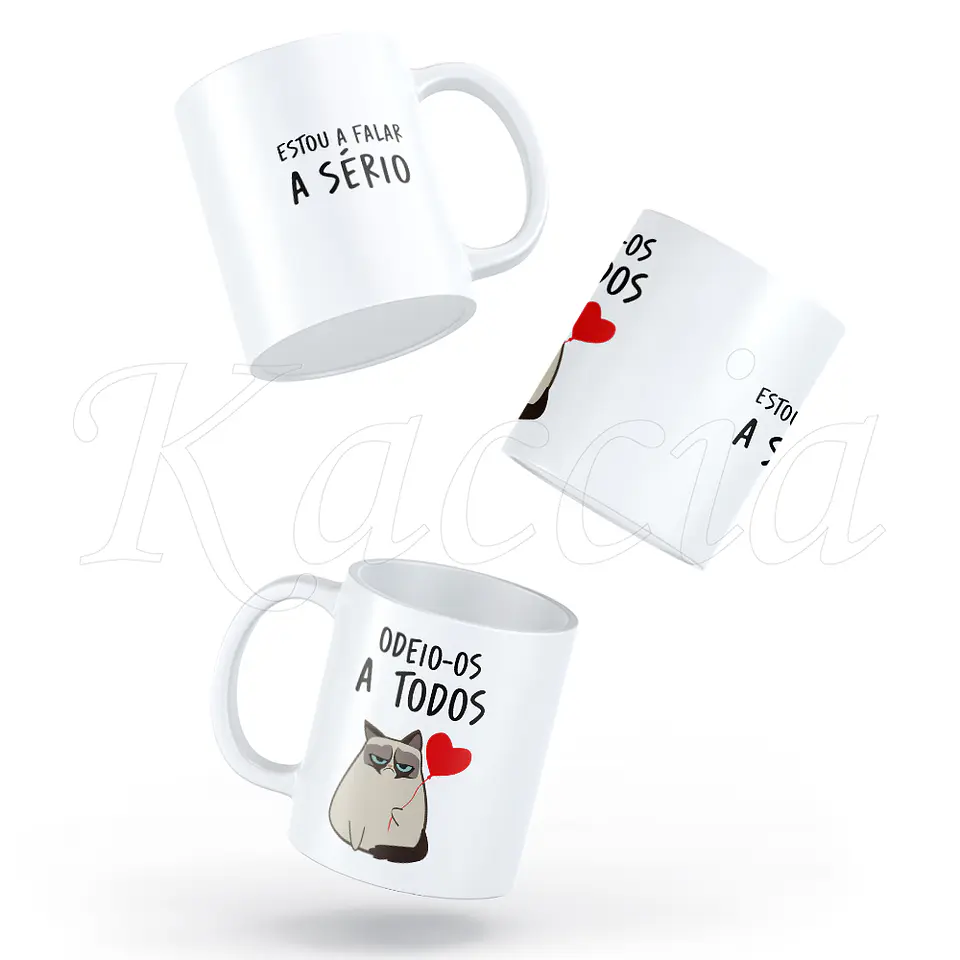 Caneca Odeio-os a Todos Grumpy Cat 2