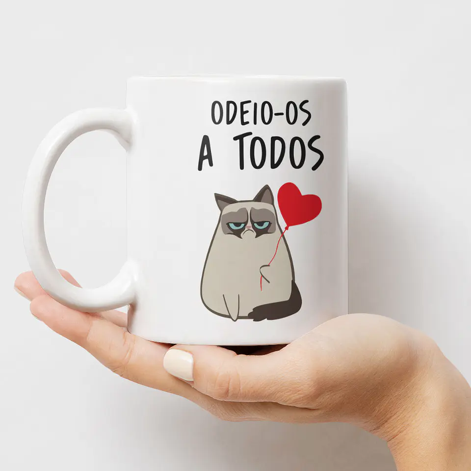 Caneca Odeio-os a Todos Grumpy Cat 3