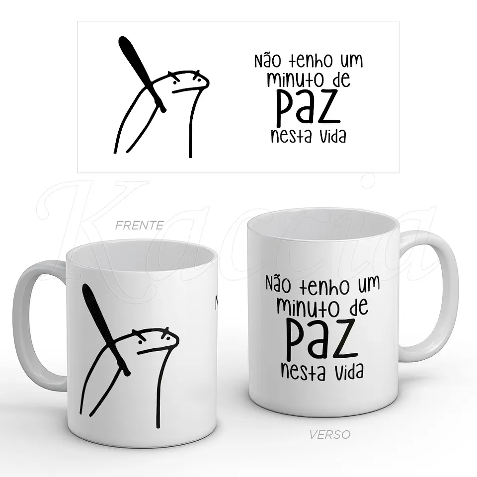 Caneca Não Tenho um Minuto de Paz Flork 1