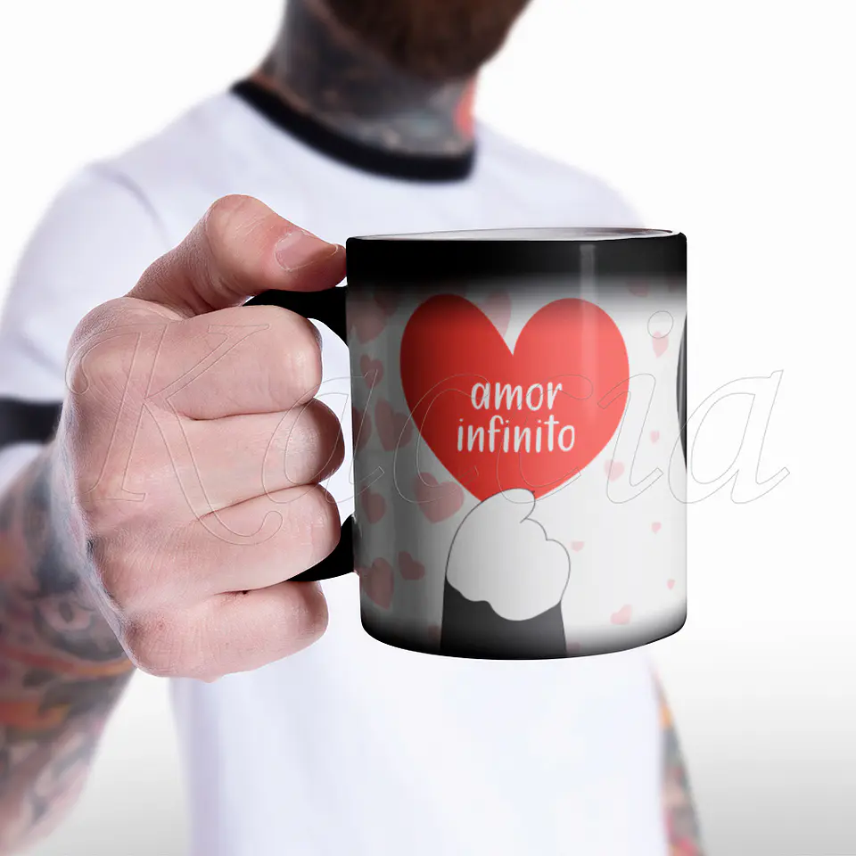 Caneca Personalizada Lovely Cat com Foto 3
