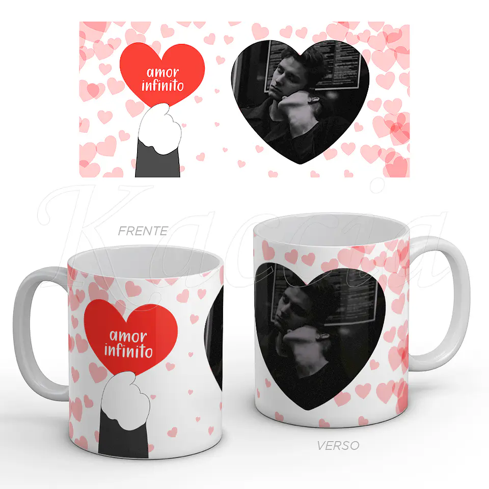 Caneca Personalizada Lovely Cat com Foto 1