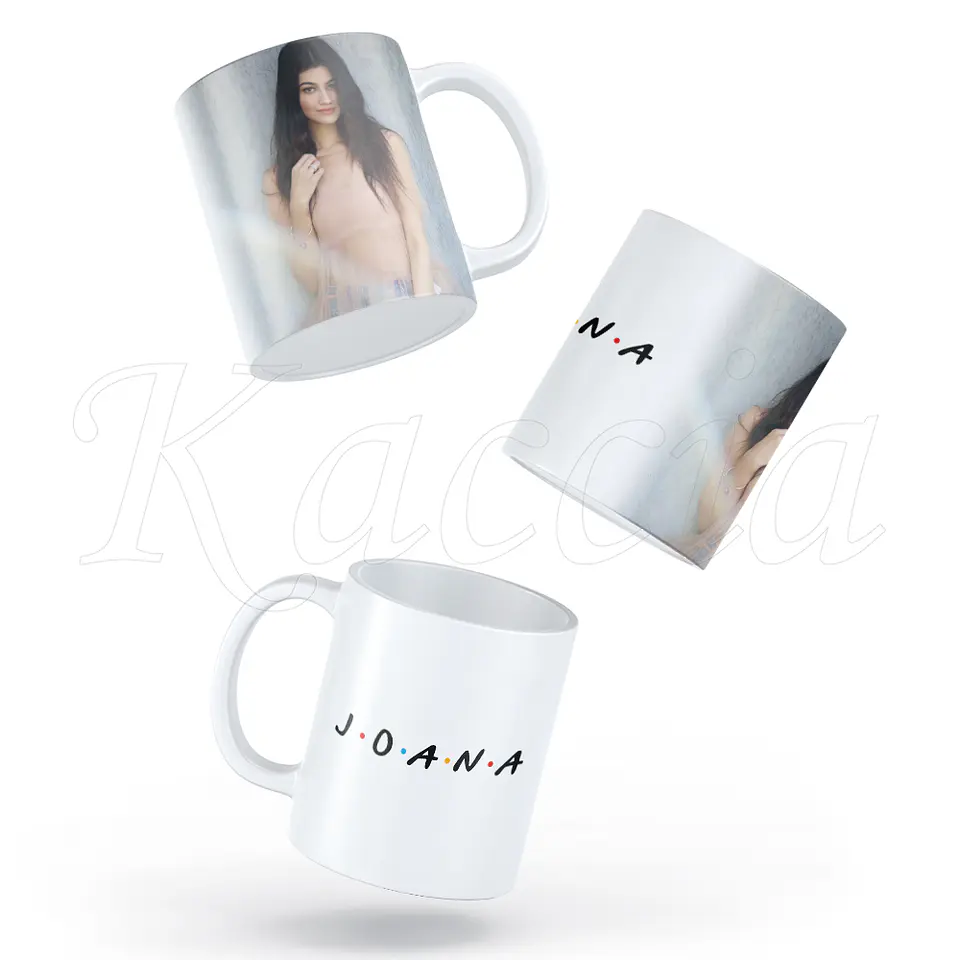 Caneca Personalizada Nome com Foto Estilo Friends 2
