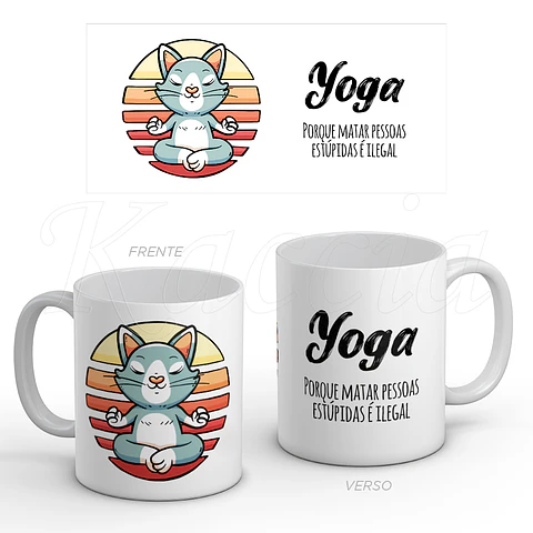 Caneca Yoga Cat...