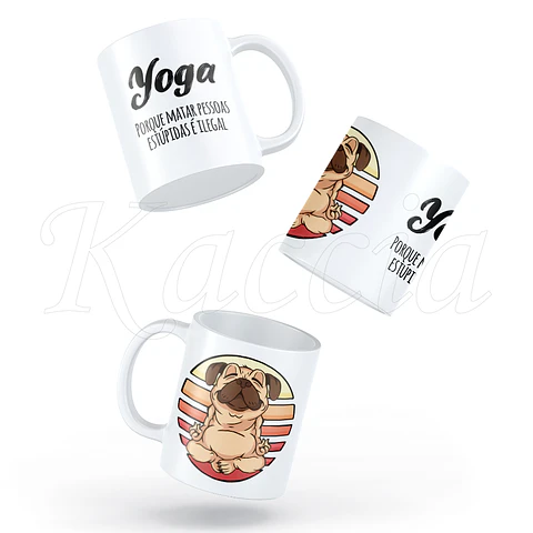 Caneca Yoga Dog...